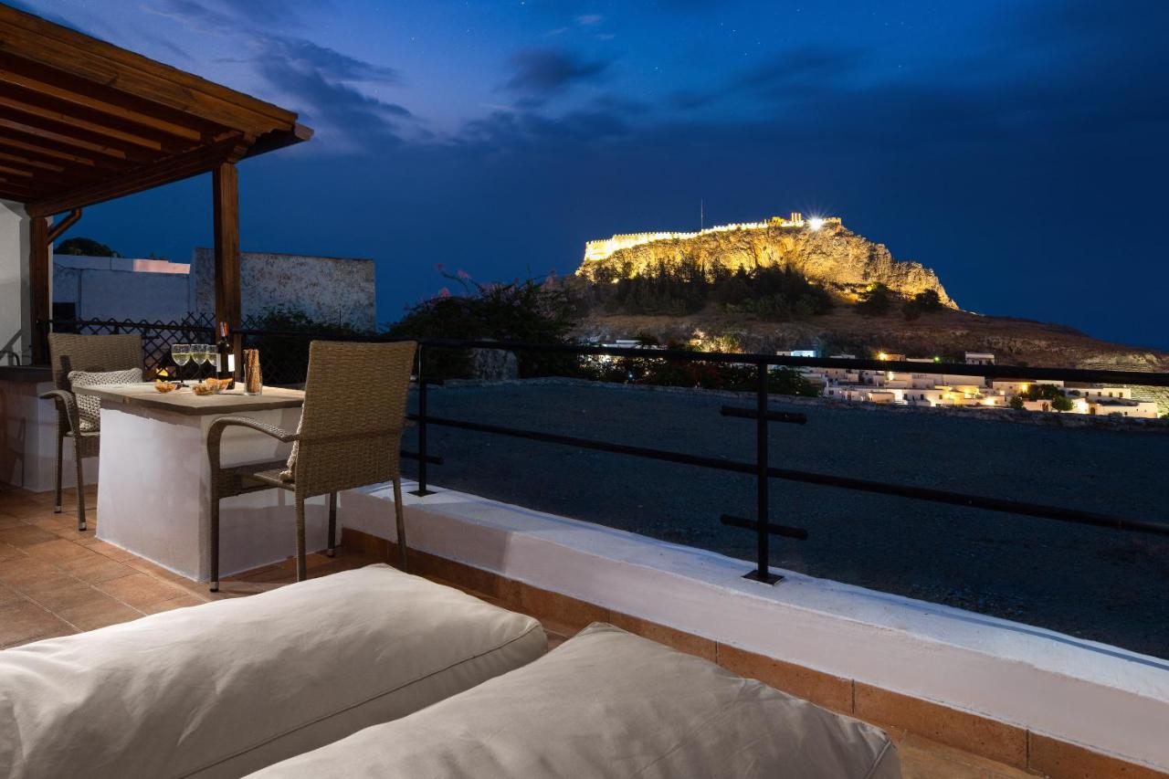 Villa Valasia Lindos With Acropolis View エクステリア 写真