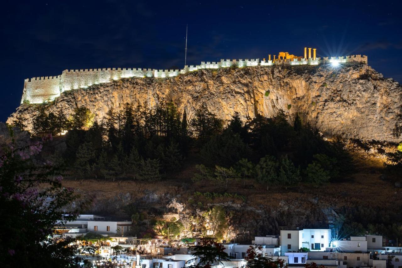 Villa Valasia Lindos With Acropolis View エクステリア 写真