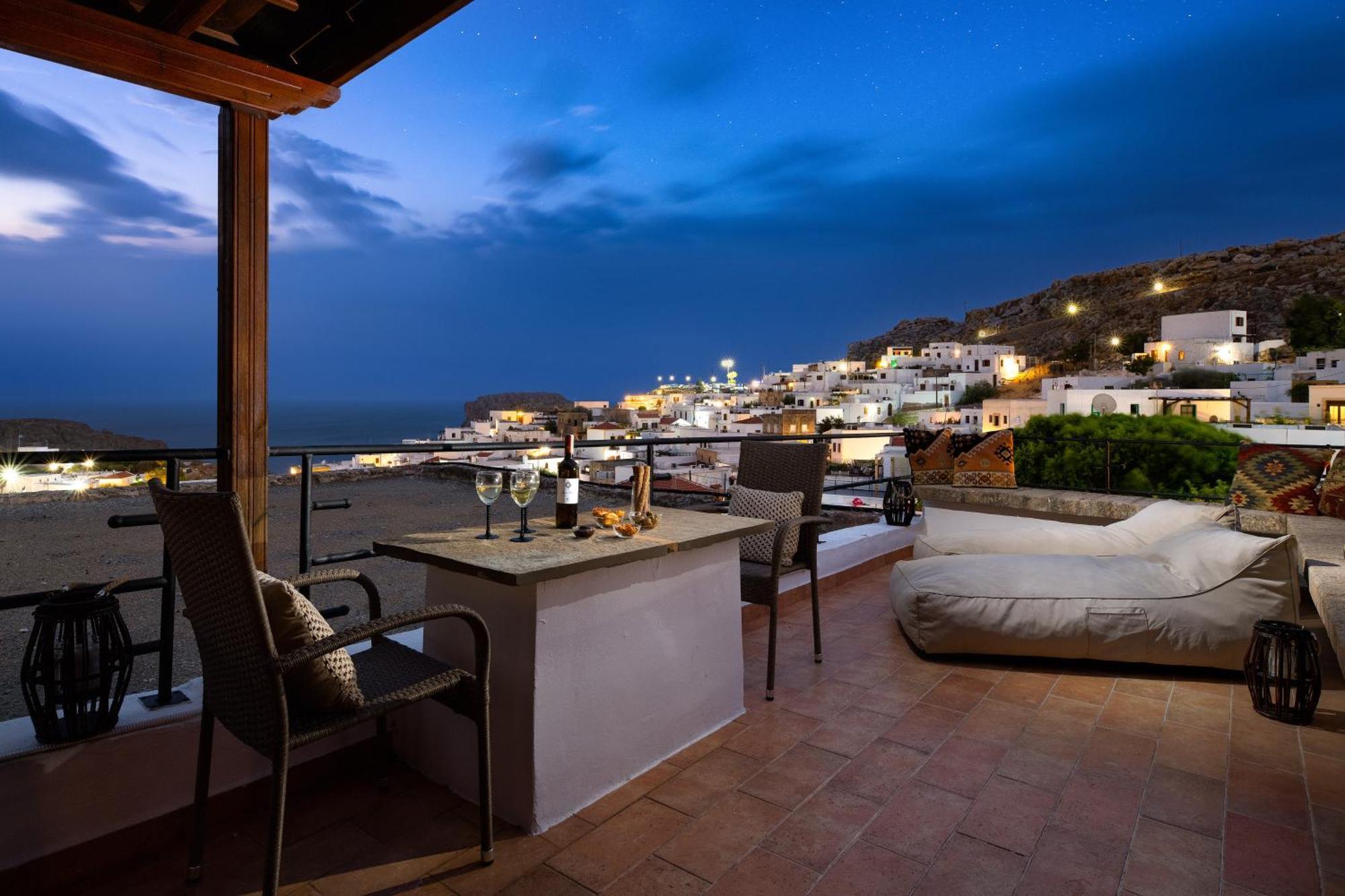 Villa Valasia Lindos With Acropolis View エクステリア 写真